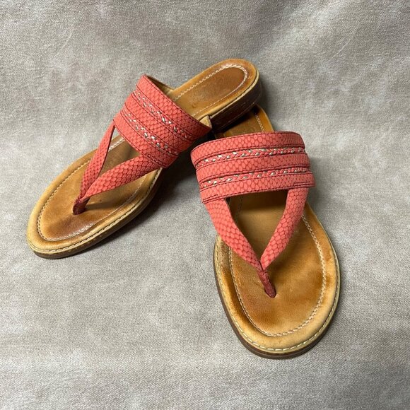 SPERRY Gold Cup Flat Abbey Anne Wild Rose Sandals, Sz 8 - Picture 1 of 6
